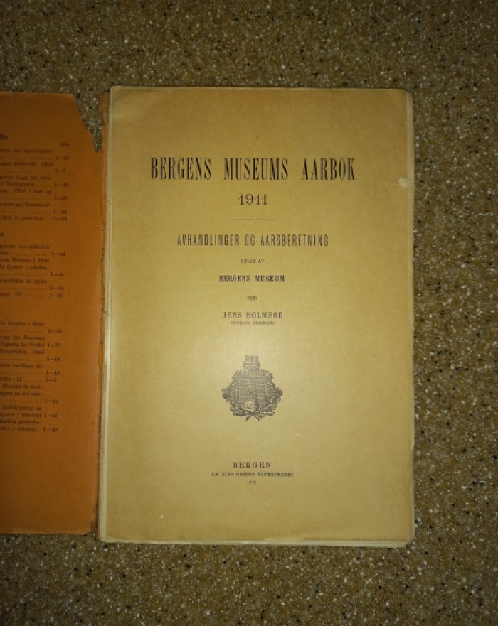Труды музея Бергена. 1911. Документы и исследования