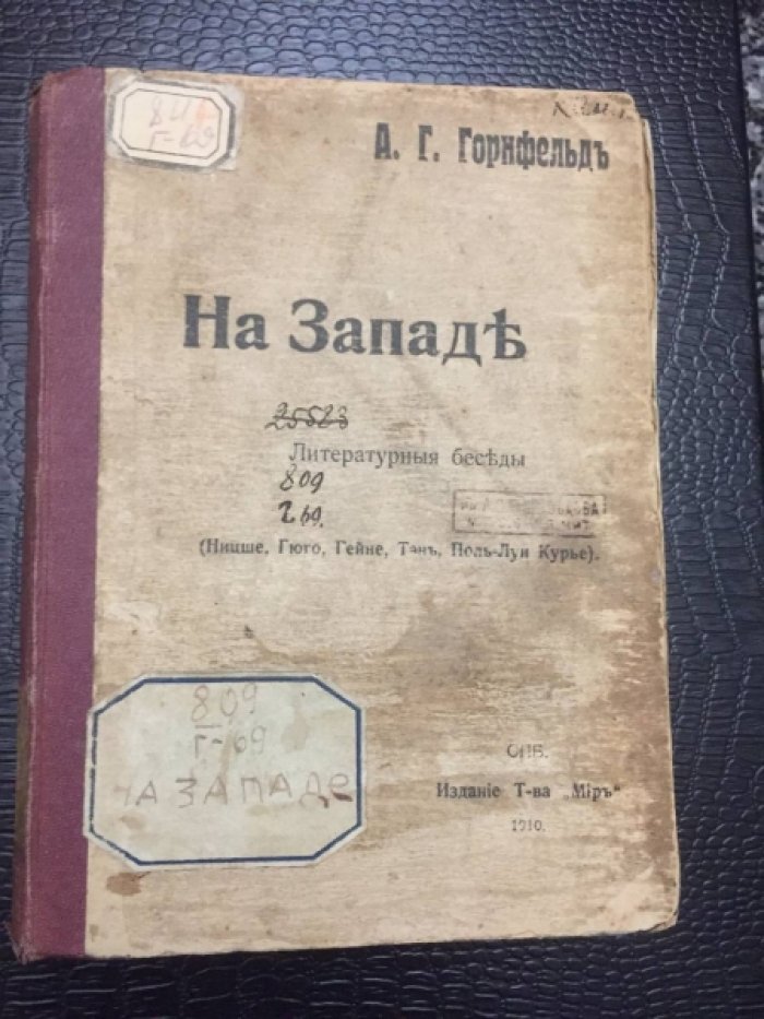 Горнфельд А.Г. На западе. Литературные беседы (Ницше, Гого, Тэн, Поль-Луи Курье).