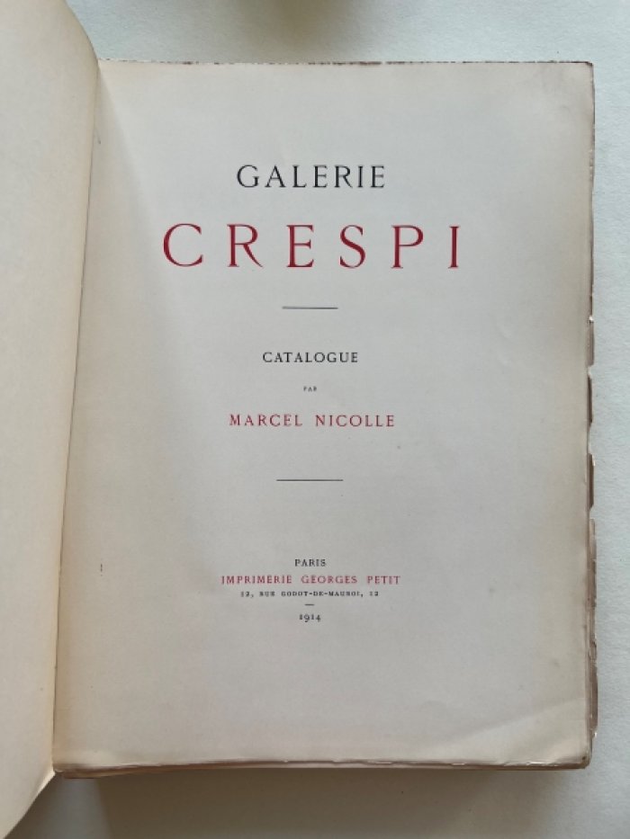 Marcel Nicolle. Galerie Crespi.