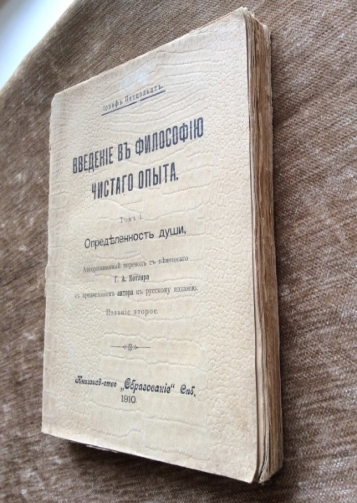 Петцольдт Йозеф. Введение в философию чистого опыта. Том 1. Определенность души.