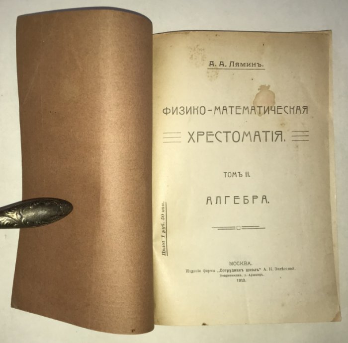 Лямин А. А. Физико-математическая хрестоматия. Том II: Алгебра.