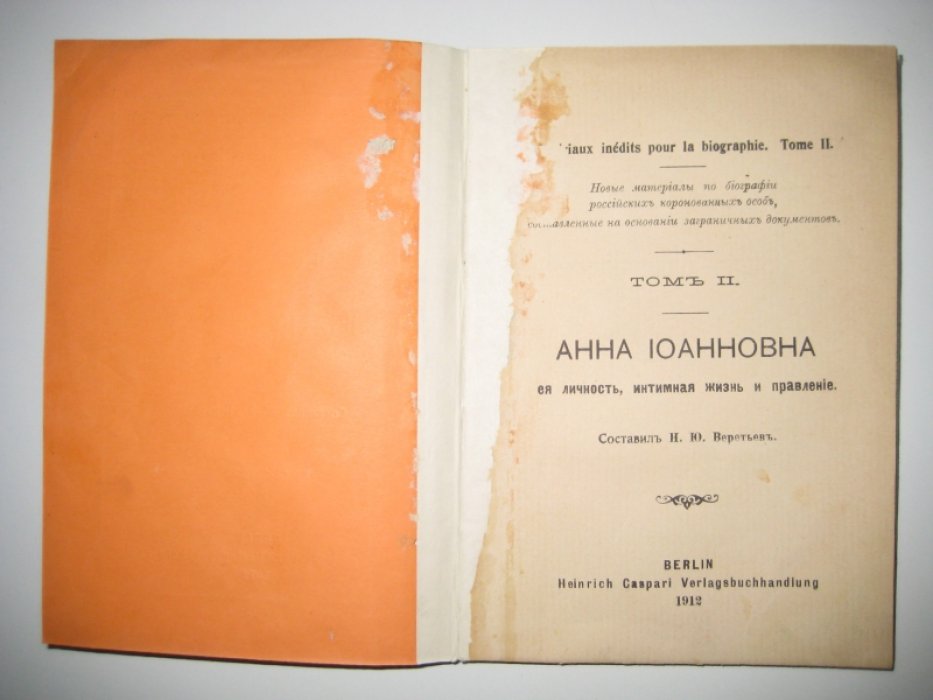 Веретьев Н. Ю. Анна Иоанновна, ее личность, интимная жизнь и правление.