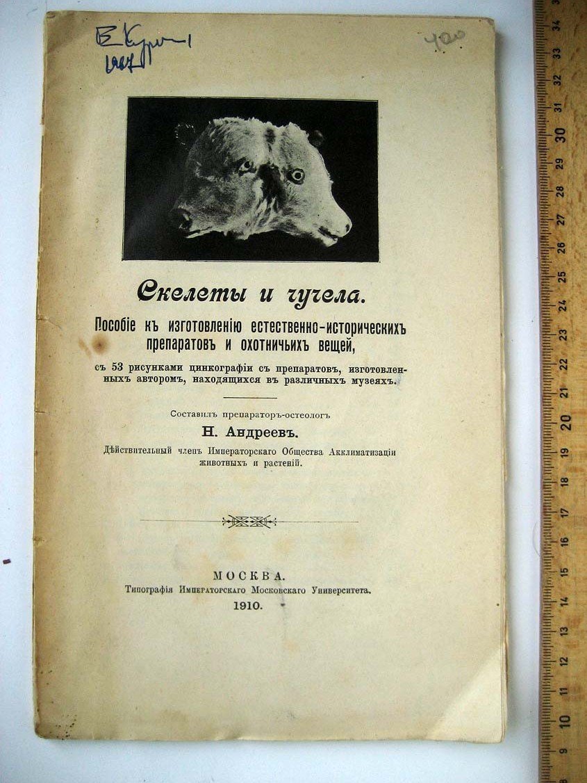 Андреев Н. Скелеты и чучела. Пособие к изготовлению