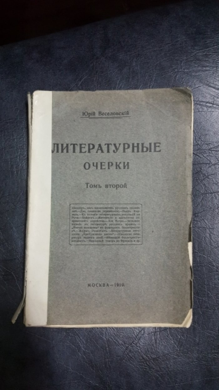 Веселовский Юрий. Литературные очерки. Том второй.