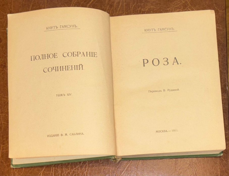 Гамсун К. Послное собрание сочинений. Том 14: Роза.