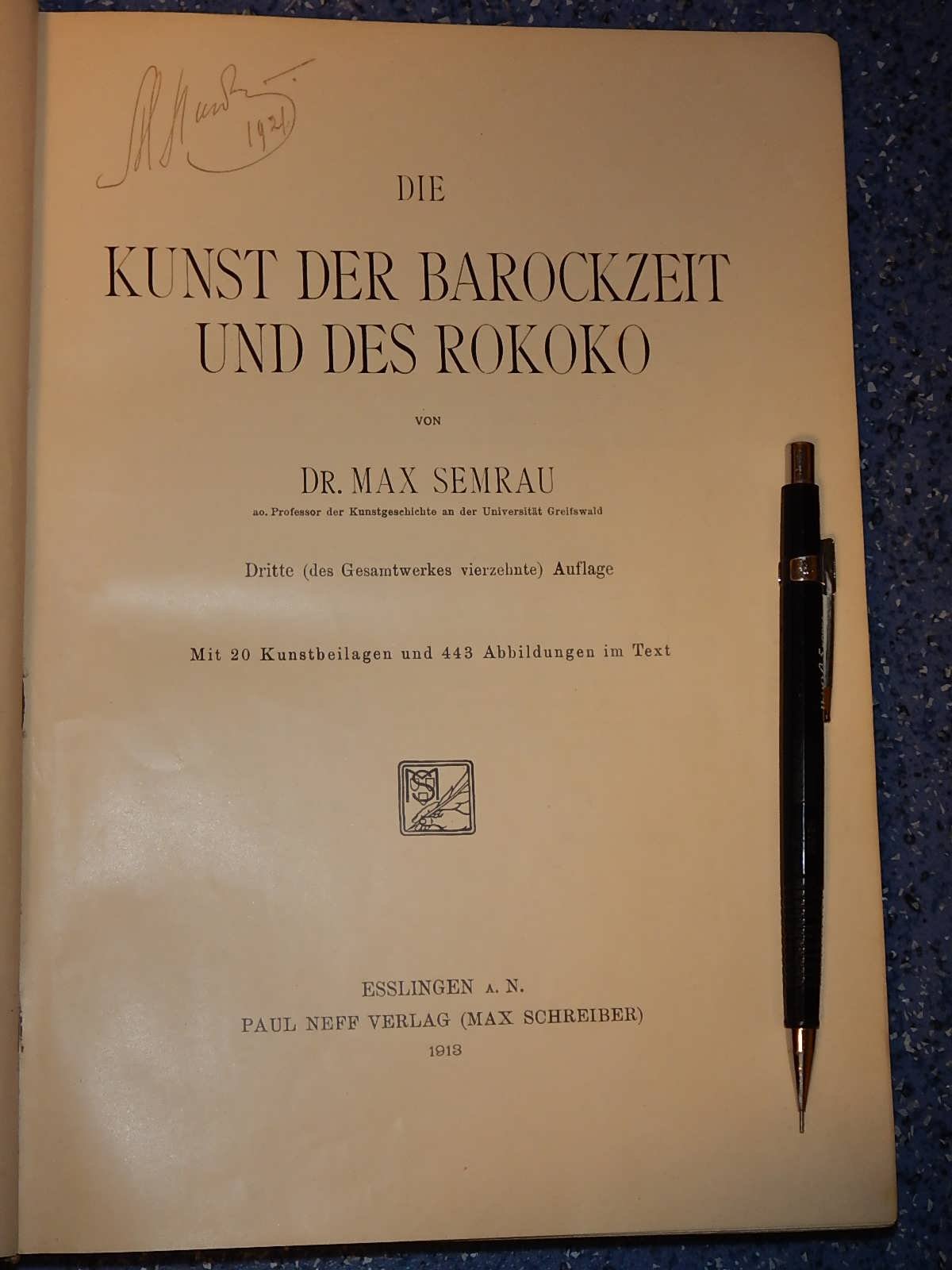 Semrau M. Искусство эпохи барокко и рококо. Kunst Der Barockzeit und Des Rokoko.
