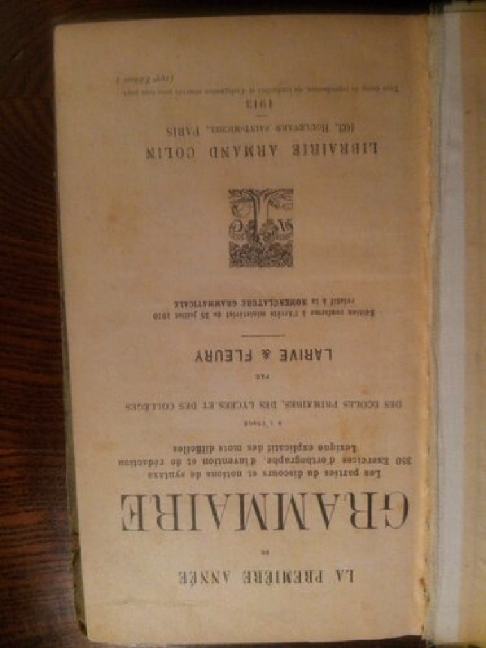 Larive  Fleury. La premiere annee de Grammaire [Первый год грамматики].