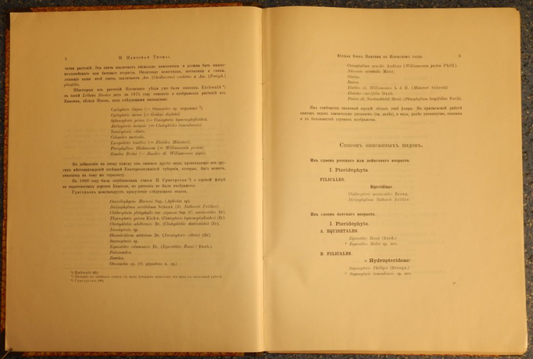 Hamshaw Thomas. Хэмшоу Томас. Юрская флора Каменки в Изюмском уезде.