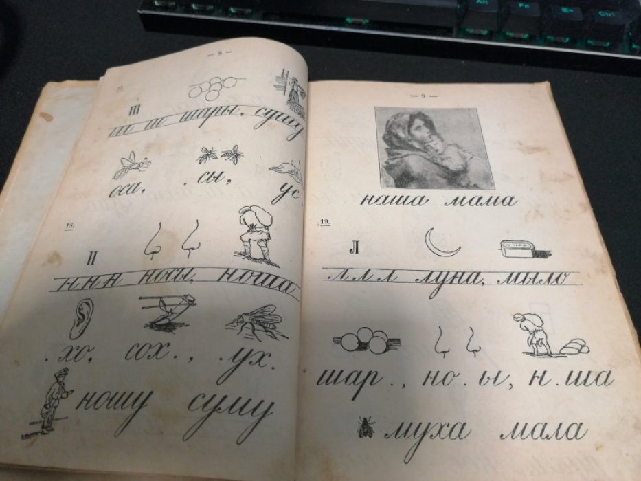Флеров Всеволод. Наглядные уроки письма. Прописи, картинки, задачи, правила. Книжка 1-я. Первые шаги.