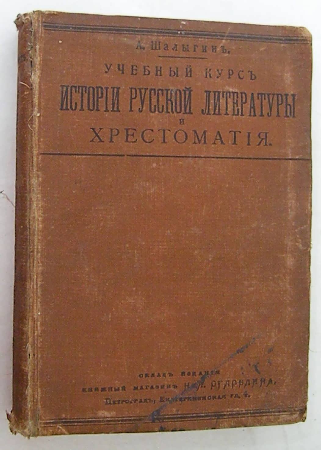 Шалыгин А. Учебный курс истории русской литературы.