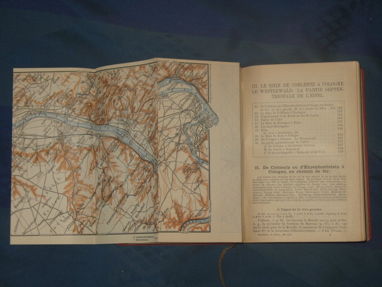 Baedeker Karl. Bords du Rhin. Manuel du voyageur. / Берега Рейна. Путеводитель для туристов.