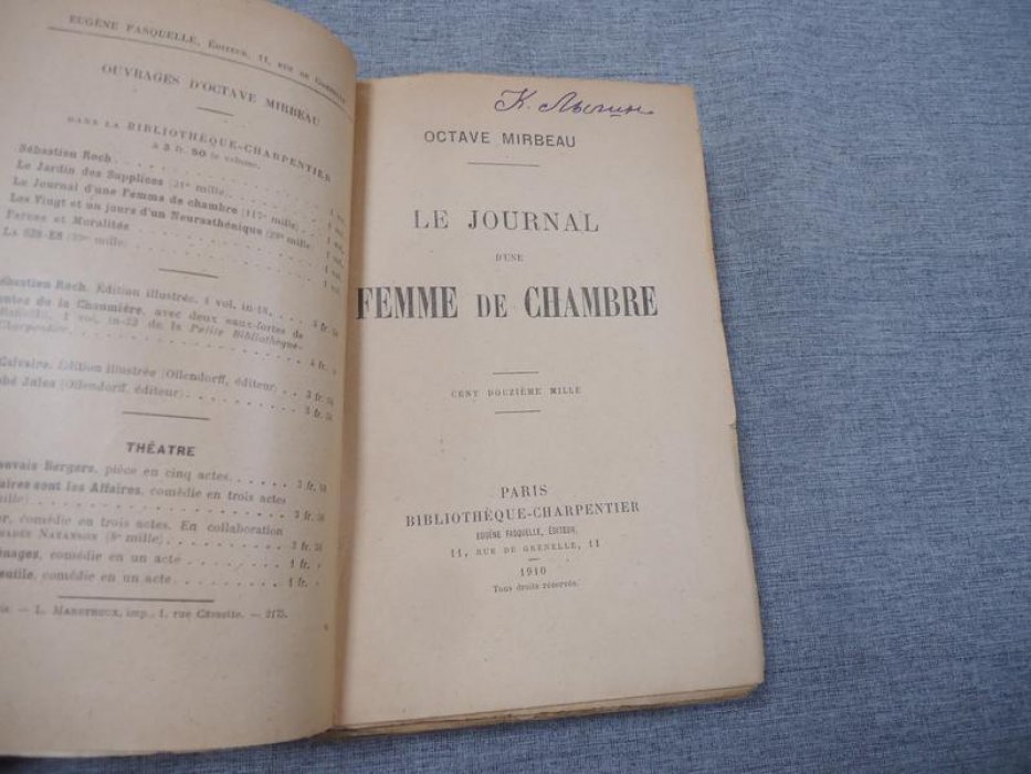 Mirbeau Octave. Мирбо Октав. Le Journal d’une femme de chambre. Дневник горничной.
