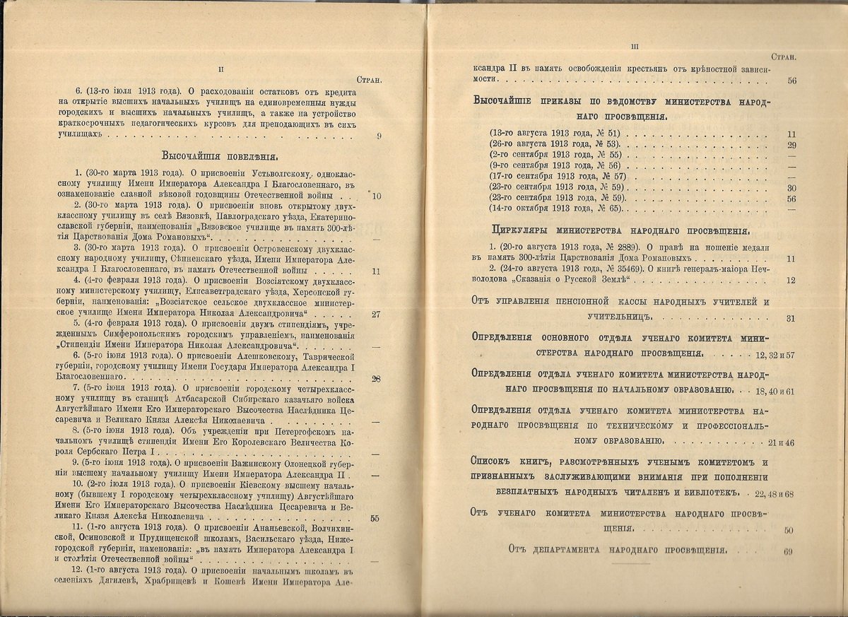 Известия по народному образованию. Октябрь, ноябрь, декабрь 1913 г.