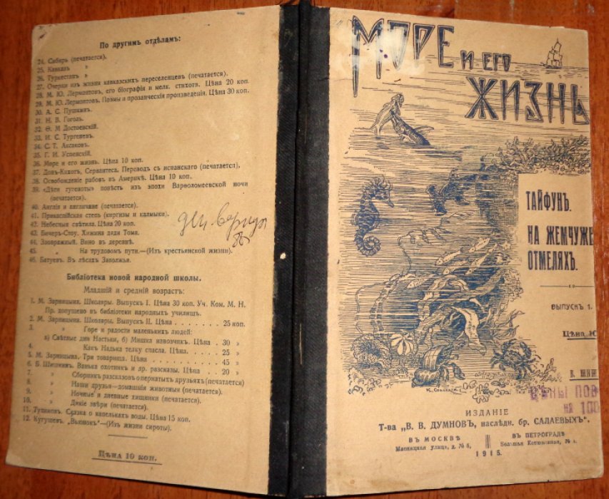 Шишкин Б.А. Море и его жизнь : Вып. 1- Тайфунь на жемчужных отмелях