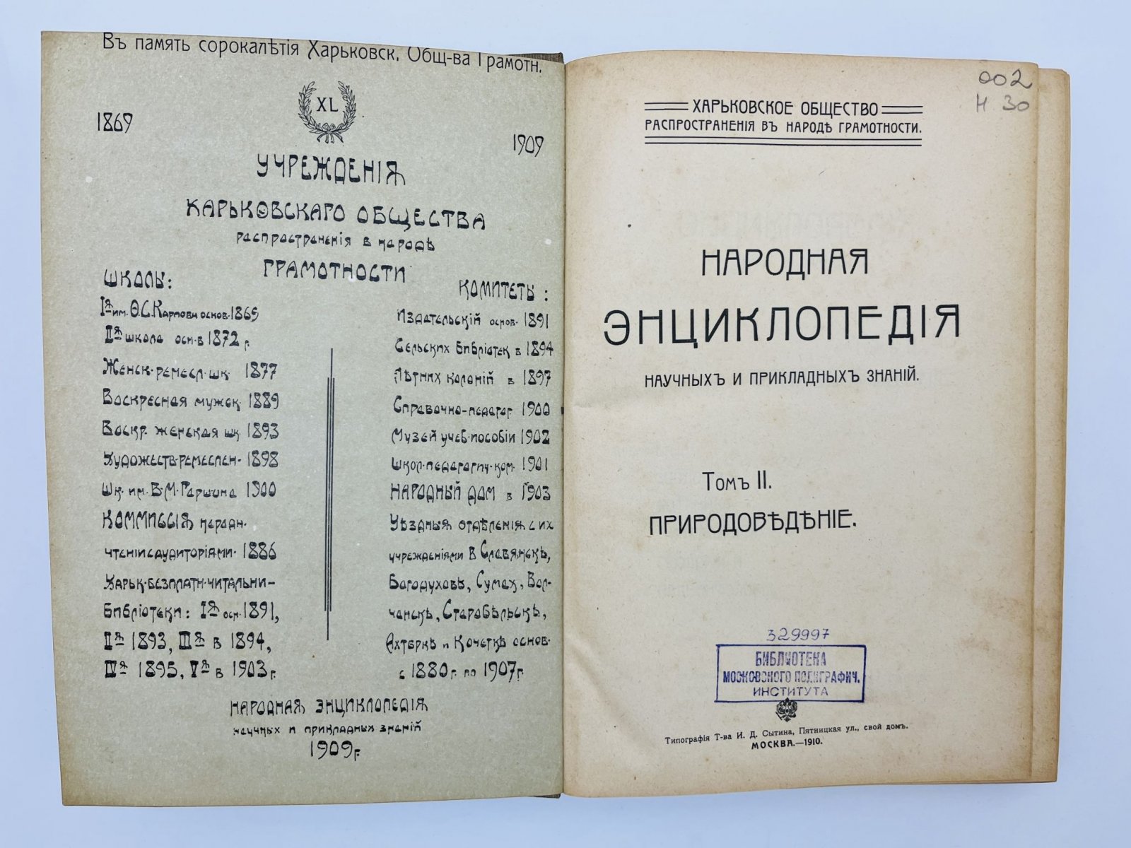 Народная энциклопедия научных и прикладных знаний. Том 2 (Полутом I и II). Природоведение: Зоология. Ботаника. Минералогия. Геология. Палеонтология.