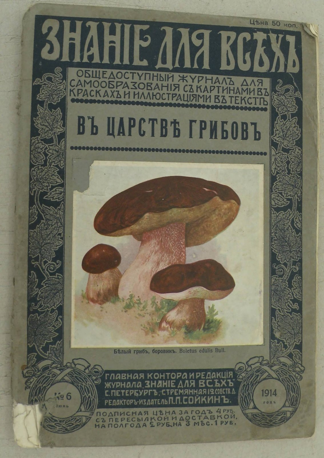 Серебряков К.К. В царстве грибов. Серия: Знание для всех. №6.