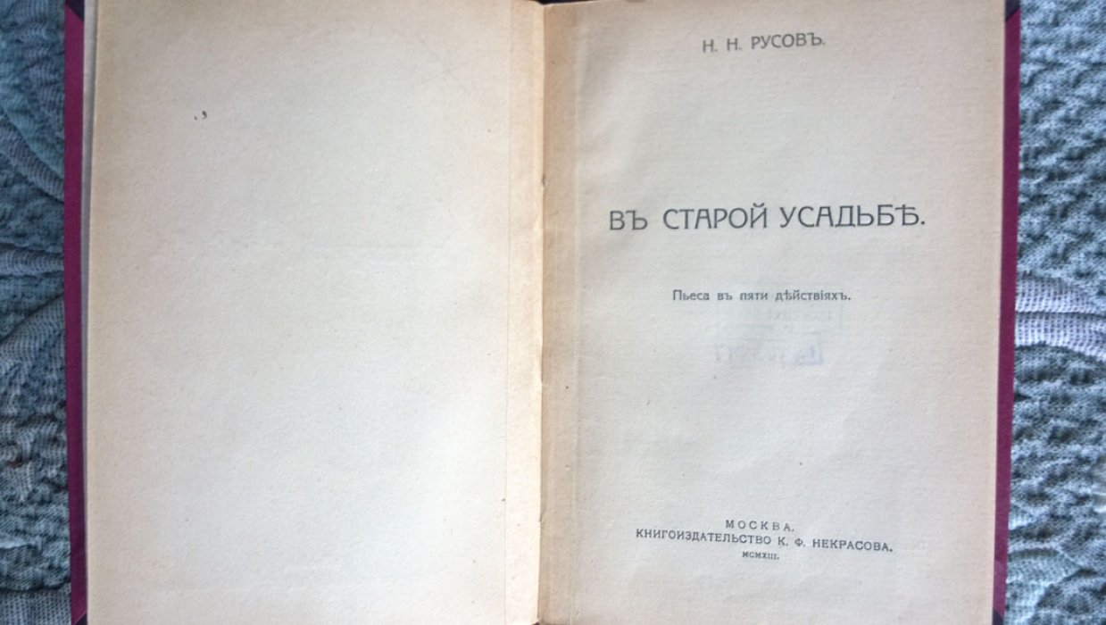 Русов Н.Н. В старой усадьбе.