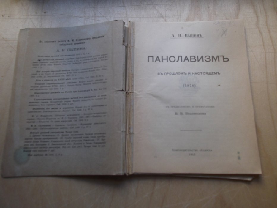 Пыпин А.  Панславизм в прошлом и настоящем (1878).