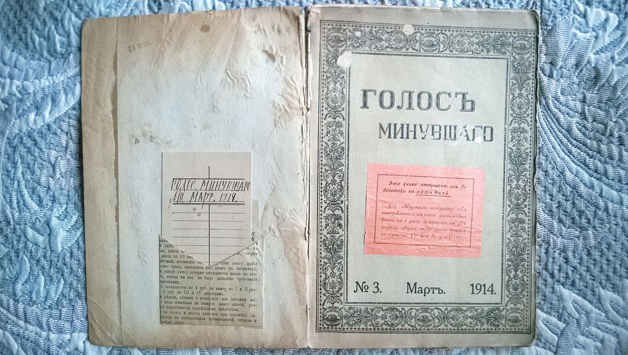 Голос минувшего: Журнал истории и истории литературы.