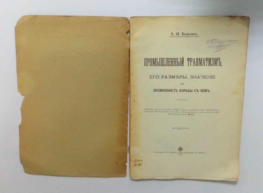 Быков А.Н. Промышленный травматизм,
