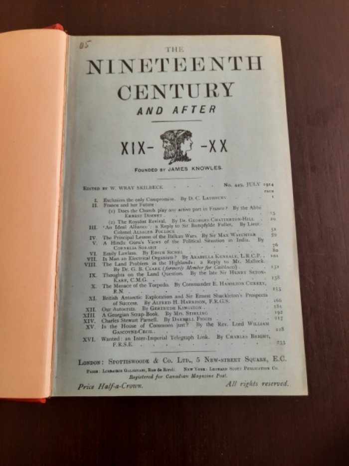 The Nineteenth Century and After XIX-XX.