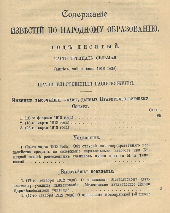 Известия по народному образованию. Апрель, май, июнь 1913 г.