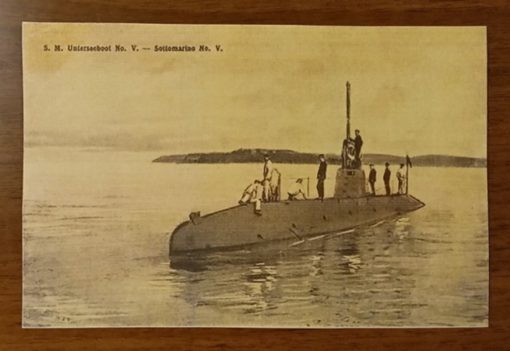 S.M. Unterseeboot No. V. Открытка (Post karte)