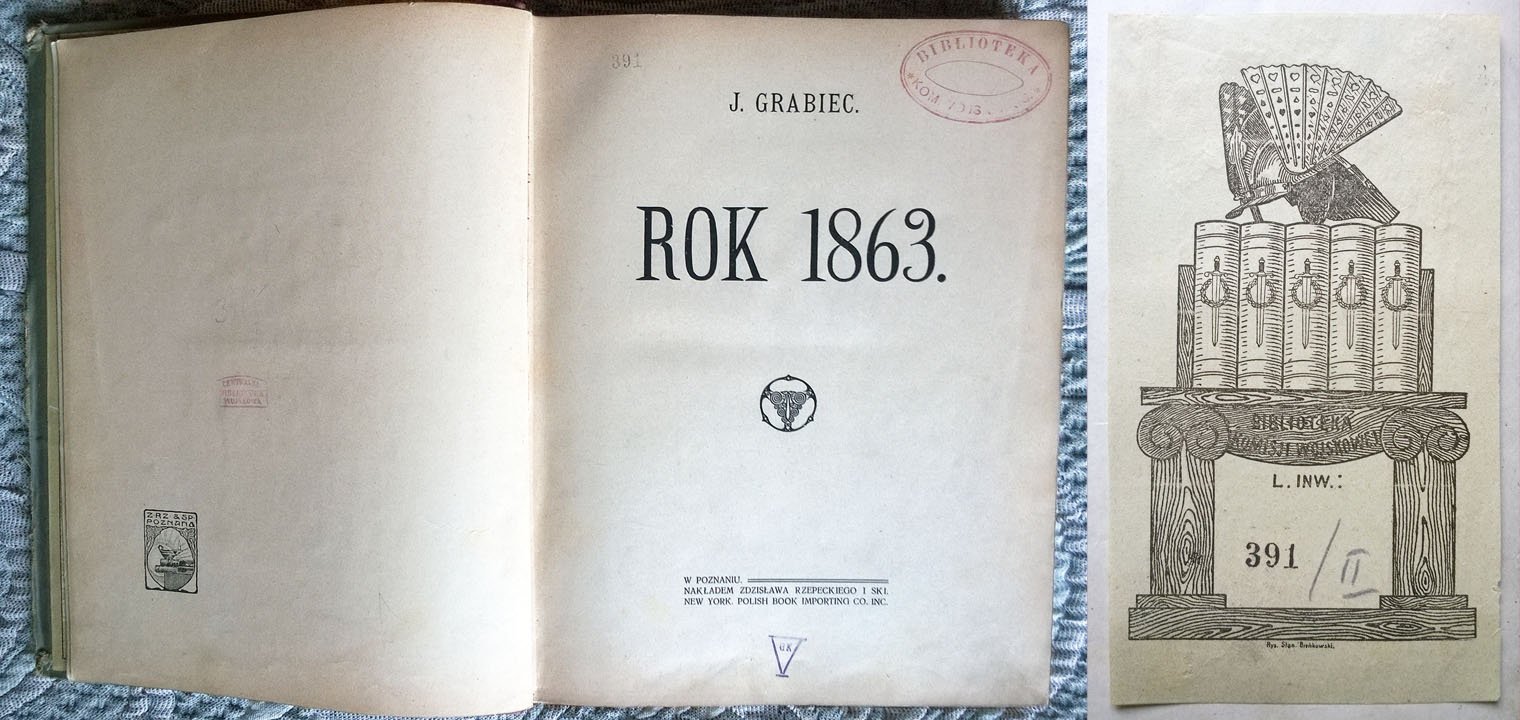 Jozef Grabiec (Dabrowski, Юзеф Домбровский). Год 1863 (Rok 1863): История январского восстания : [Historia poustania styczniowego].