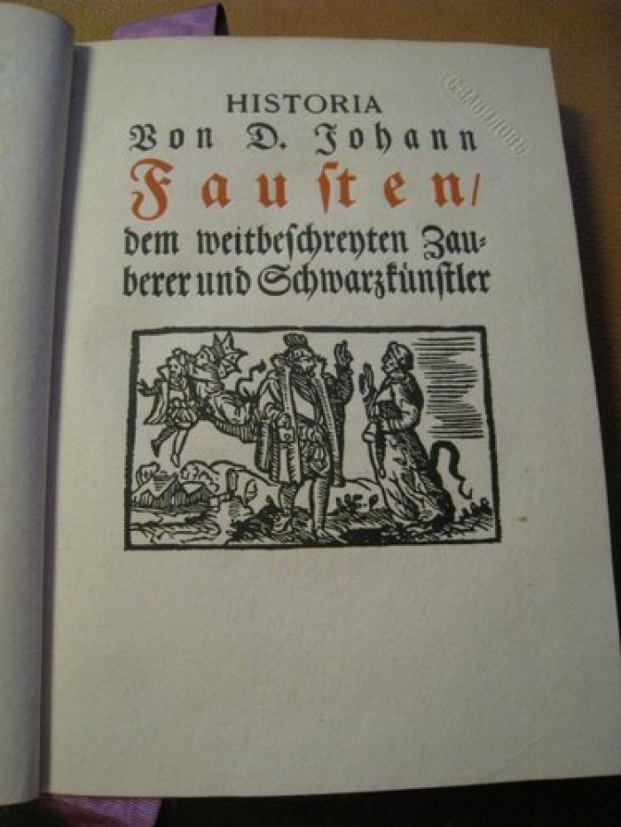 Benz Richard. Historia von d. johann Fausten. История Иоганна Фауста.