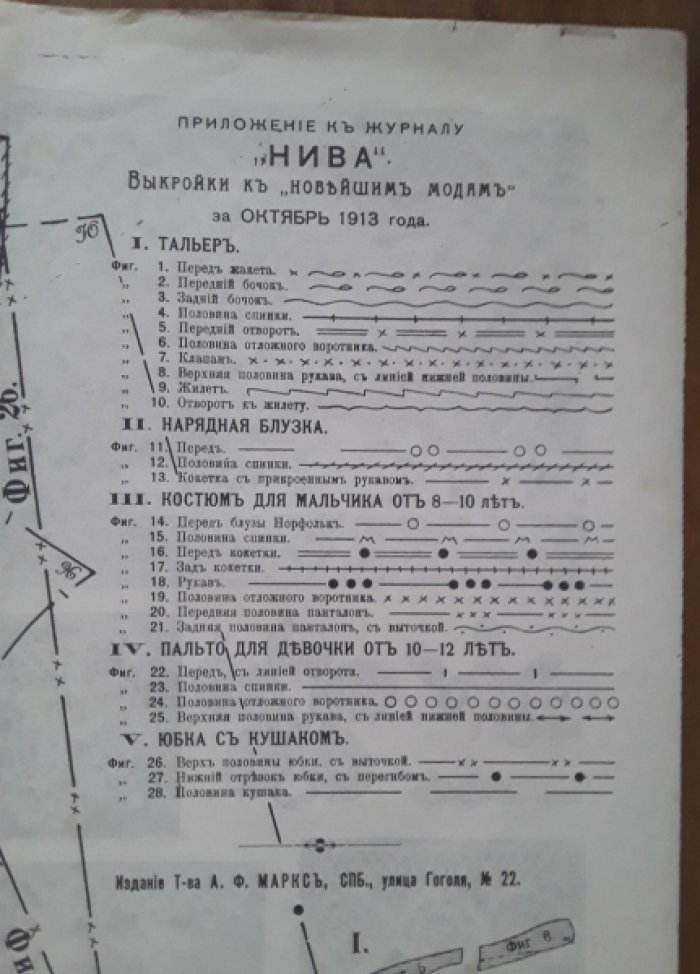 Дамские рукоделия. Приложение к «Новейшим модам» за октябрь 1913 г. при журнале «Нива».