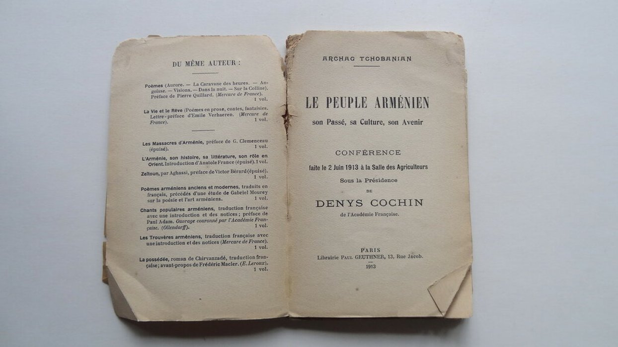 Чобанян Аршак. Archac Tchobanian LE PEUPLE ARMEMEN . Son Passe, sa Culture, son Avenir. Народ Армении. История. Культура.