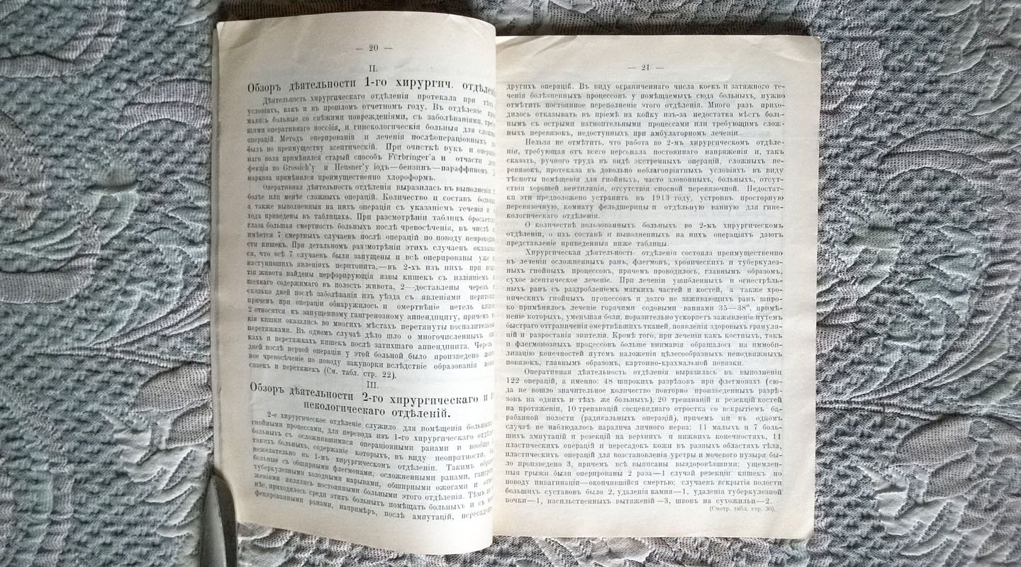 Отчет по Уфимской губернской земской больнице, аптеке, богадельне и патронажу для подкинутых детей за 1912 год.
