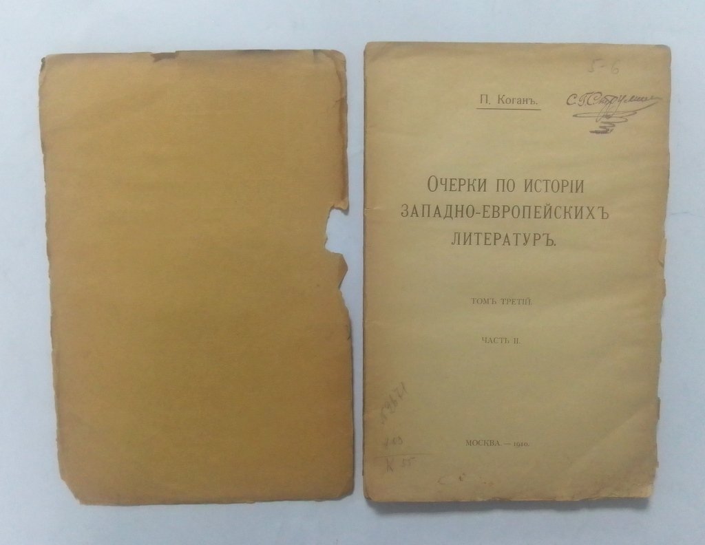 Коган, П. Очерки по истории западно-европейских литератур.