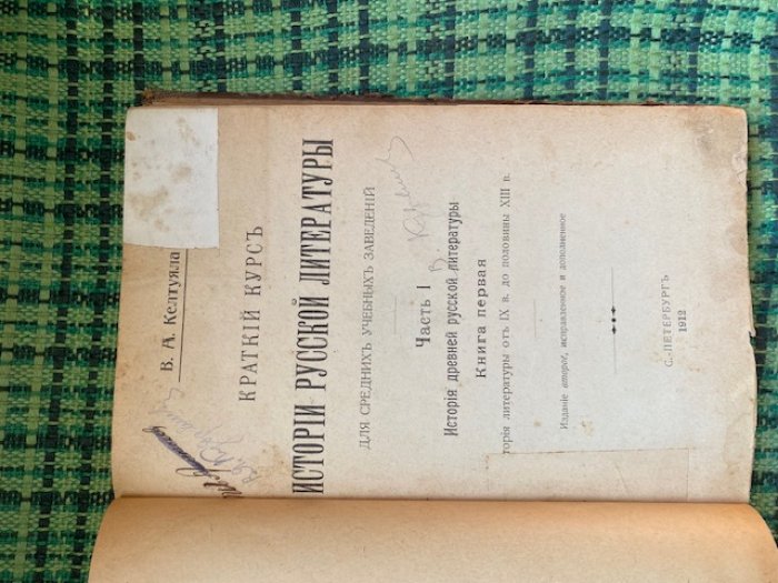 Келтуяла В.А. Краткий курс истории русской литературы.