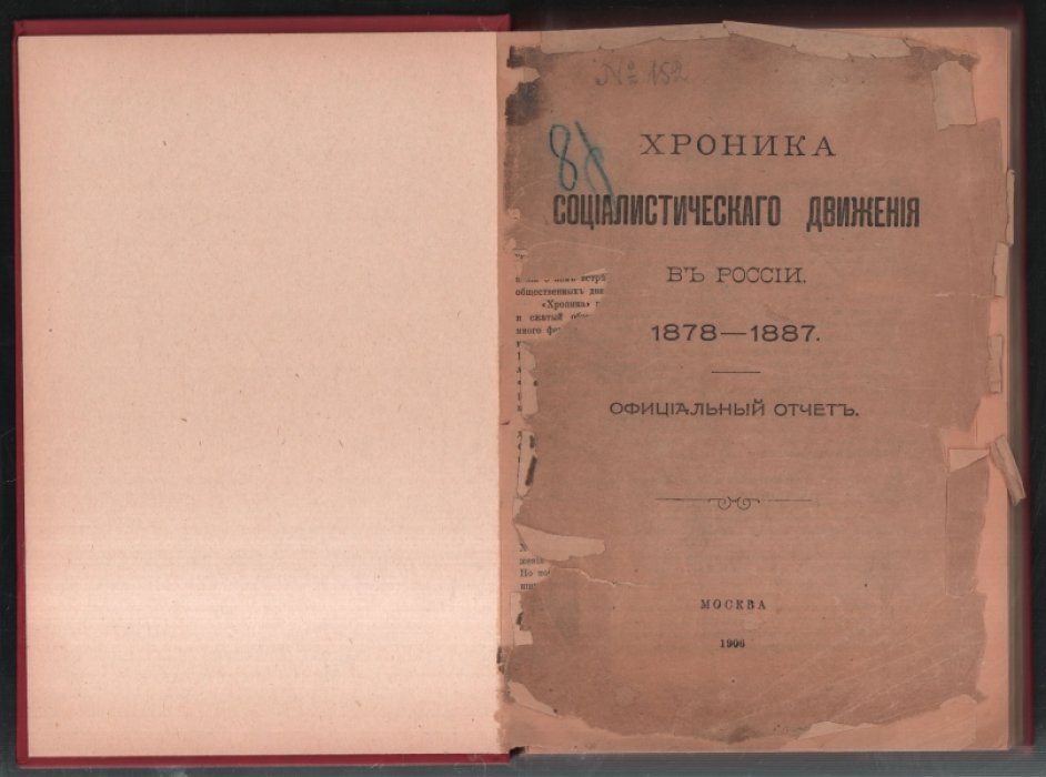 (Голицын Н.Н.) Хроника социалистического движения в России. 1878 - 1887. Официальный отчет.