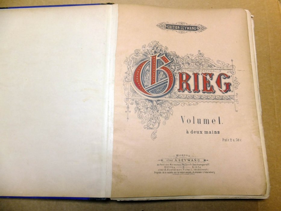 Григ Эдвард (Grieg E.). Сочинения Эдварда Грига в переложении для фортепиано в 8 частях (2 тома).