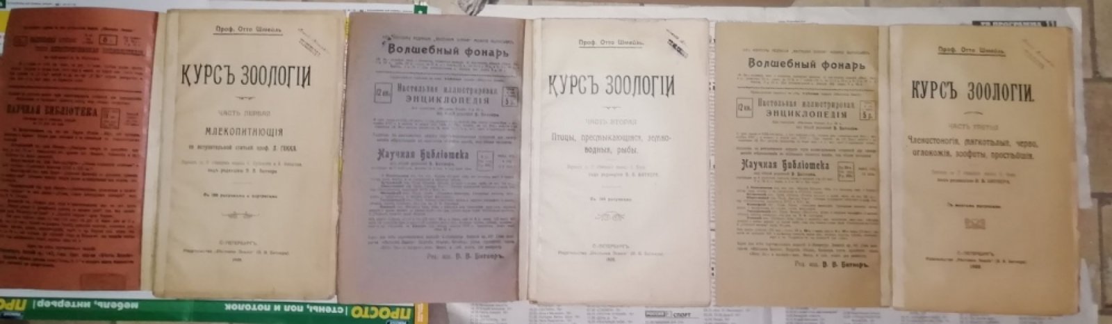 Шмейль О., проф. Курс зоологии. В 3-х частях.