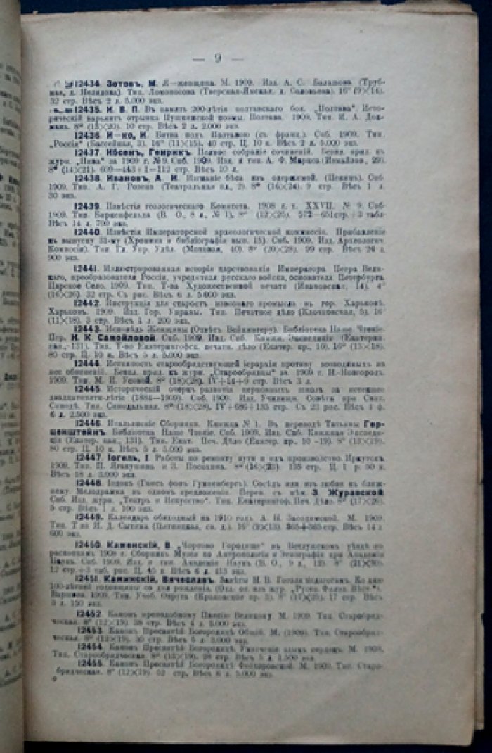 Книжная Летопись Главного Управления по делам печати. 1909 г. № 27, 11 июля