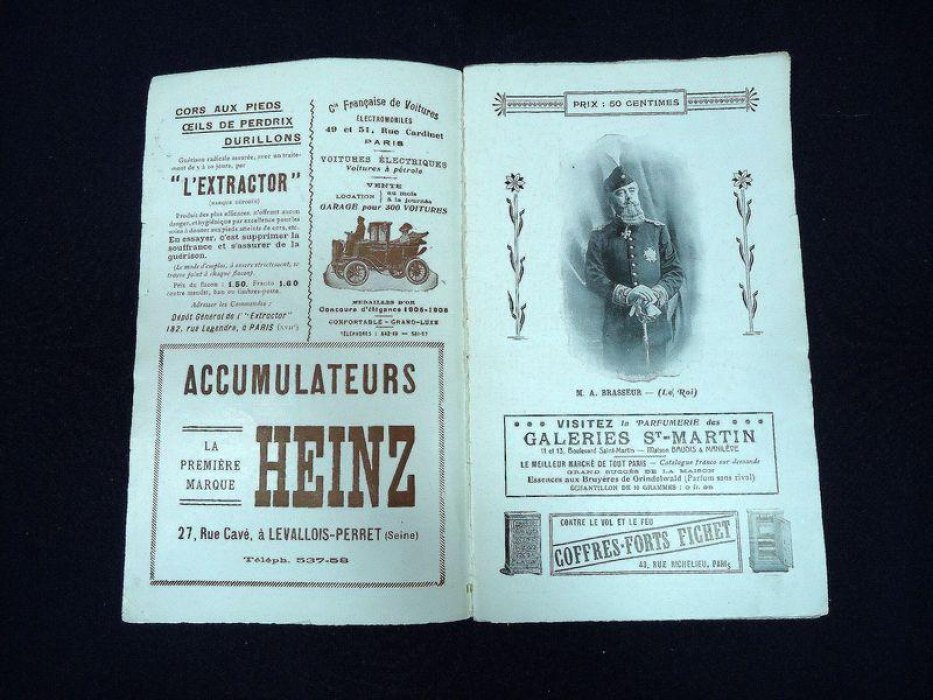 Theatre des Varietes. Programme officiel. 1807-1909. Театр Варьете. Программа