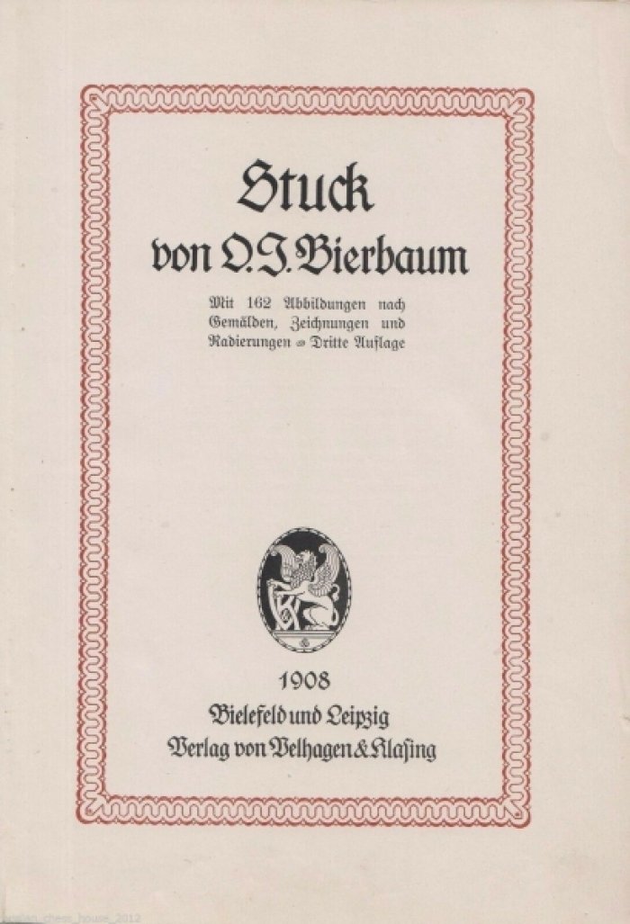 von H. Knackfub. Г фон Кнакфуб K?nstler Monographien.Stuck von D. J. Bierbaum. Mit 162 Abbildungen nach Gem?lden, Zeichnungen und Radierungen. Монографии Кюнстлера. Лепнина Бирбаума. С 162 иллюстрациями по картинам, рисункам и гравюрам.