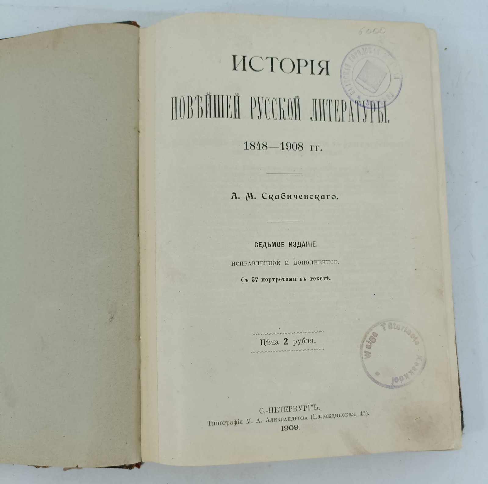 Скабический А.М. История Новейшей Русской Литературы. 1848-1908 гг.