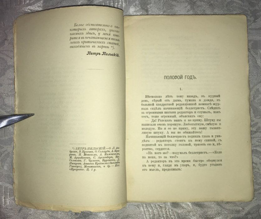 Пильский П. Проблема пола, половые авторы и половой герой.