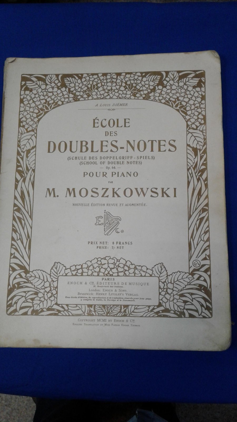 Moszkowski M.  Мошковский М. Ecole des doubles-notes. Школа двойных нот.