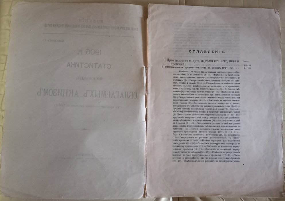 Статистика производств, облагаемых акцизом 1906 г.
