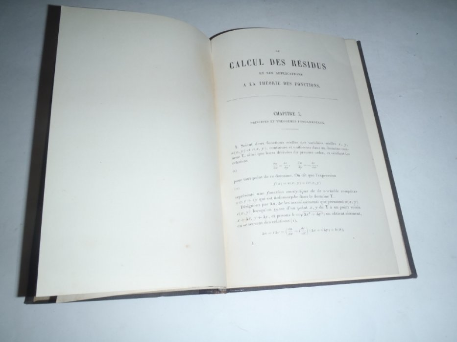 Lindel?f, Ernst Leonard. Le calcul des residus et ses applications a la theorie des fonctions. (Исчисление остатков и его приложения к теории функций.)