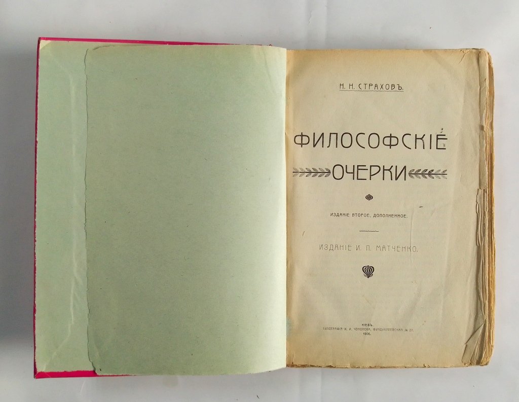Страхов Н. Философские очерки.
