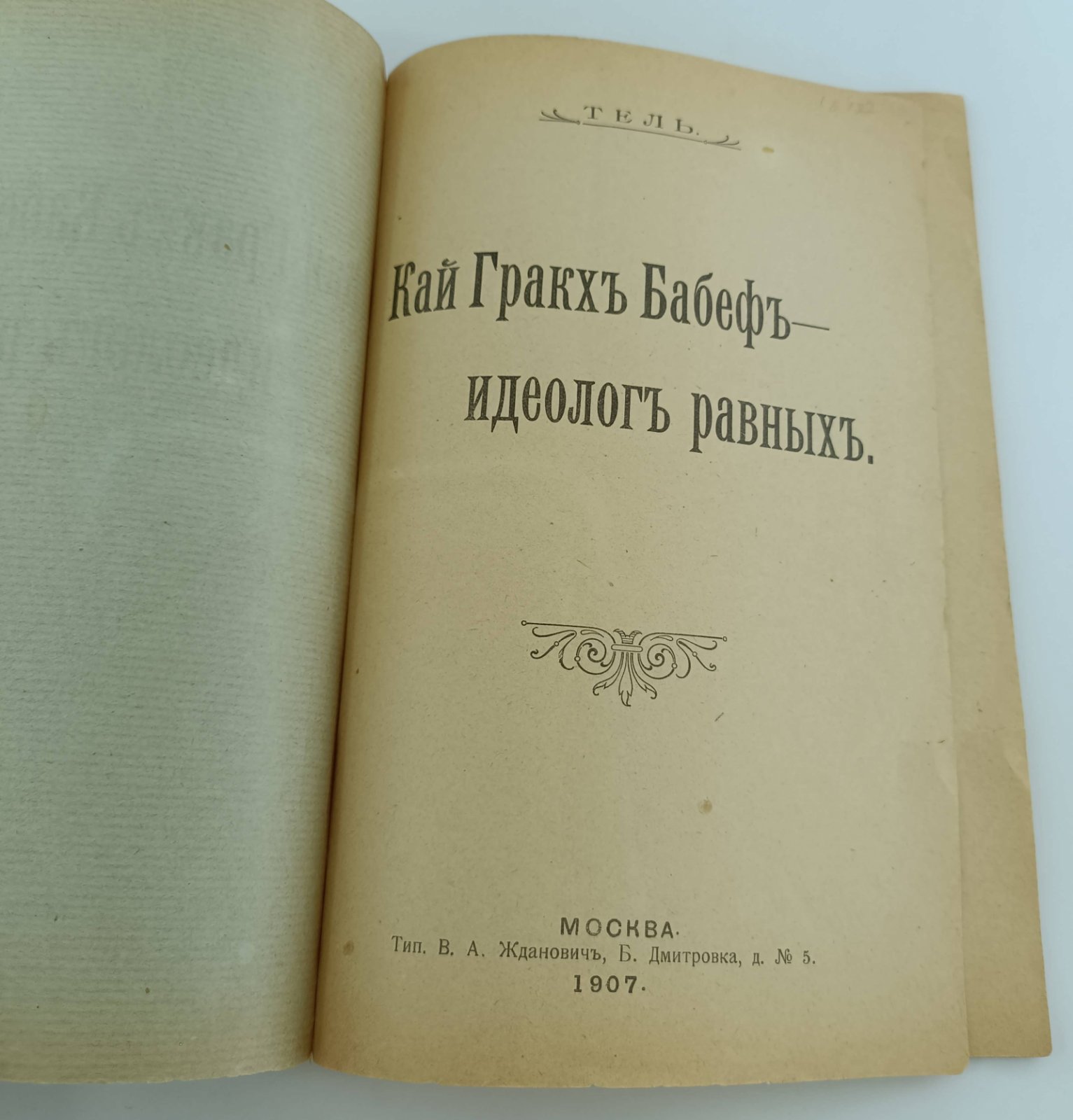 Тель. Кай Гракх Бабеф - идеолог равных.