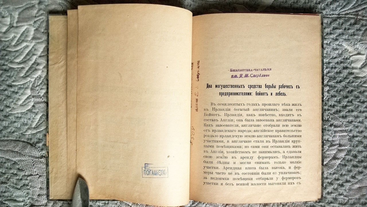 Быков А.Н. Два могущественных средства борьбы рабочих с предпринимателями: бойкот и лебель.