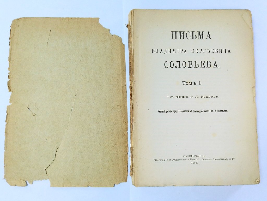 Письма Владимира Сергеевича Соловьева.