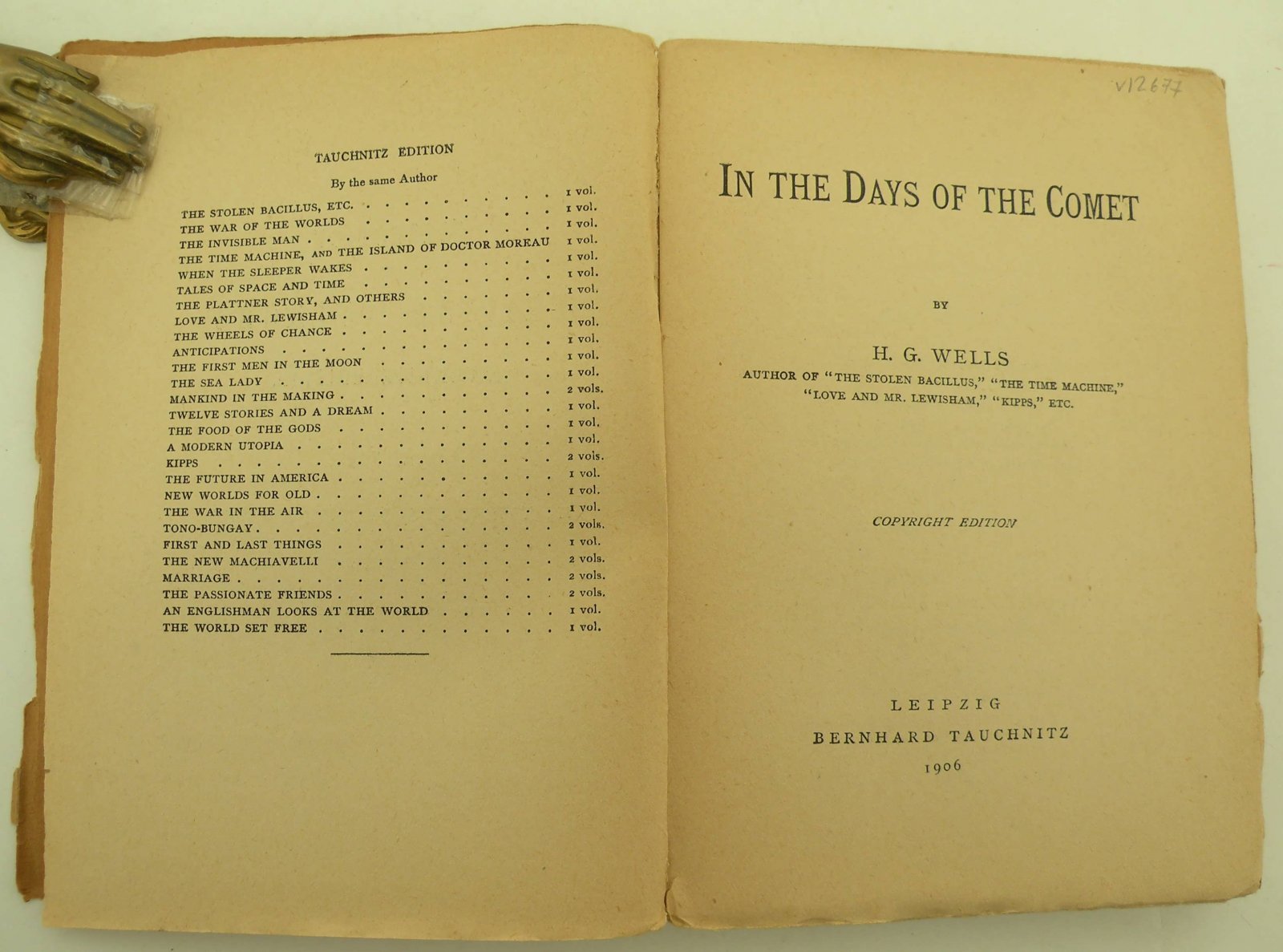 Wells H.G. [Герберт Дж. Уэллс]. In the days of the Comet. [В дни кометы].